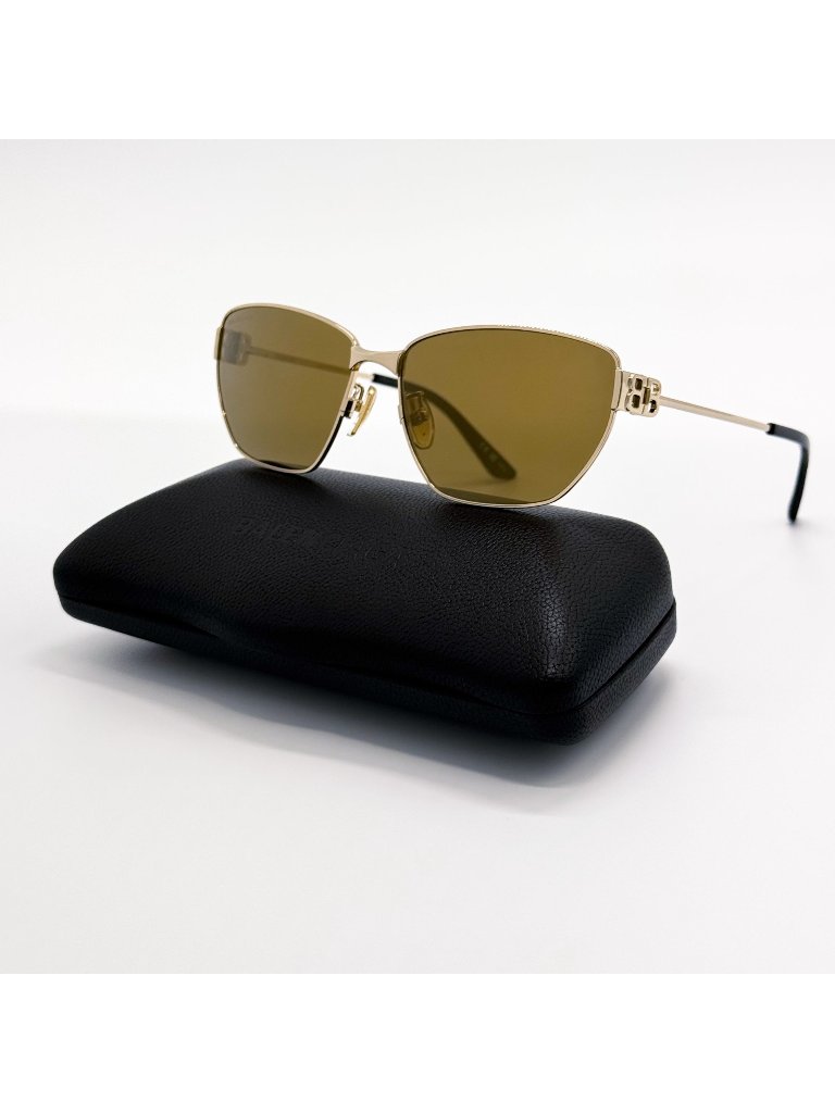 New Balenciaga Bb0337sk 003 Sunglasses Gold Women Eyewear Balenciaga